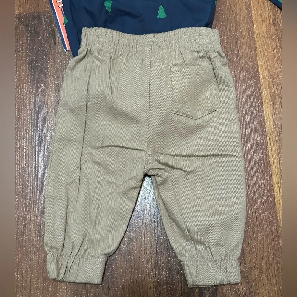 Kids Navy and Tan Matching Set